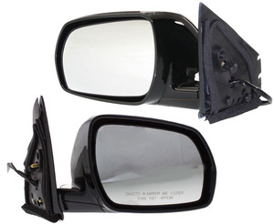 Pair/Set - Power Mirror for Nissan Murano 2003-2004, Right Passenger and Left Driver, Manual Folding, Non-Heated, Paintable, Without Memory, Replacement