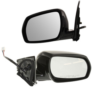 Pair/Set - Power Heated Manual Folding Mirror for Nissan Murano 2003-2004, Right Passenger and Left Driver, Paintable with Memory, Replacement