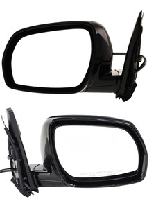 Mirror Pair/Set for Nissan Murano 2005-2007, Right Passenger and Left Driver, Power, Manual Folding, Heated, Paintable, w/o Memory and Smart Entry System Replacement