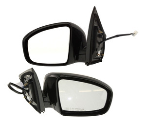 Power Mirror Pair/Set for Nissan Murano 2009-2014, Right Passenger and Left Driver, Manual Folding, Heated, Paintable, without Memory, Replacement