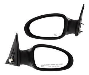 Pair/Set - Manual Adjust Side Mirrors for Nissan Altima 2004-2006, Right Passenger & Left Driver, Non-Folding, Heated, Paintable, Without Auto Dimming, BSD, Memory, Signal Light Replacement