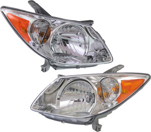Headlight Assembly for Pontiac Vibe 2005-2008, Right Passenger and Left Driver, Halogen, Replacement Pair/Set