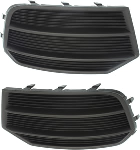 Fog Light Cover for Audi Q3/Q3 Quattro 2016-2017, Right Passenger and Left Driver, Textured Black, Pair/Set of 2, Replacement
