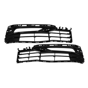 Front Bumper Grille Pair/Set for BMW 5-Series 2017-2020, Right Passenger and Left Driver, without M Package, with Luxury Package, Replacement. Specific Models: for 520i, 530i, 540i, 550i.