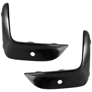 Pair/Set - Front Bumper Grille Molding for BMW 330I/330E Sedan (2019-2022), Right Passenger and Left Driver, Black, with M Sport Package, with Park Distance Control Sensor Holes, Replacement
