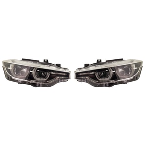 LED Headlight Assembly Pair/Set for BMW 3-Series (2016-2019), Includes Left Driver and Right Passenger Replacement Parts - Compatible with 316i, 318i, 320i, 328i, 330i, 335i, 340i models.