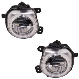 LED Fog Light Assembly Pair/Set for BMW X5 2014-2018/X6 2015-2019, Includes Right Passenger and Left Driver Lights, Replacement