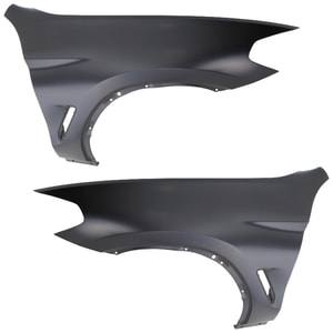 Front Fender Replacement Pair/Set for BMW X3 2018-2023 / X4 2019-2021, 30i/M40i Models, Right Passenger and Left Driver, Primed (Ready to Paint), Aluminum