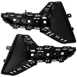 Pair/Set - Rear Bumper Molding Pair/Set for BMW 330I 2019-2022, Right Passenger and Left Driver Side Trim, Black, Luxury Line Without M Sport Package, Replacement