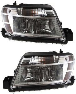 Headlight Assembly for 2008-2009 Ford Taurus, Halogen, Right Passenger and Left Driver, Replacement Pair/Set