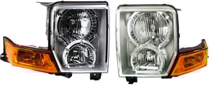 Headlight Assembly Pair/Set for Jeep Commander 2006-2010, Includes Right Passenger and Left Driver Halogen Headlights, Replacement