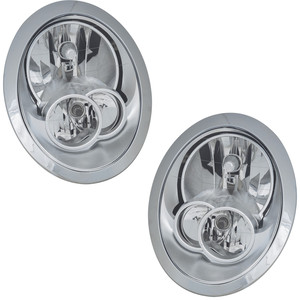 Headlight Assembly for Cooper 2005-2008, Right Passenger & Left Driver, Halogen, Without Headlight Washer, Replacement Pair/Set