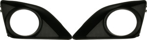 Front Fog Light Molding Pair/Set for 2009-2010 Toyota Corolla, Right Passenger and Left Driver, Primed (Ready to Paint), Replacement