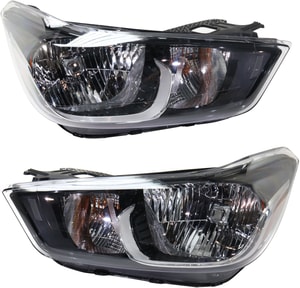 Headlight Assembly Pair/Set for Chevrolet Spark 2016-2022, Includes Right Passenger and Left Driver Head Light Replacement