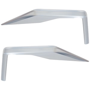 Pair/Set - Fog Light Molding for Cadillac Escalade 2021-2021, Right Passenger and Left Driver, Silver, Fits Luxury/Premium Luxury/Premium Luxury Platinum Models, Replacement