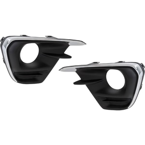 Front Fog Light Molding for Chevrolet Spark 2016-2018, Black, Right Passenger and Left Driver, Suitable for LT/LS Models - Replacement Pair/Set
