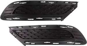 Pair/Set - Fog Light Cover for Chrysler 300, Year Range 2015-2021, Textured Black, Right Passenger and Left Driver Side, Replacement Set