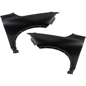 Front Fender Pair/Set for Chevrolet Blazer 2019-2022, Right Passenger and Left Driver, Black, Steel, Replacement