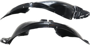 Front Fender Liner Set for Chevrolet Malibu, Right Passenger Side, 2016-2018, Polyethylene, Vacuum Formed, Excluding Hybrid Model, Replacement