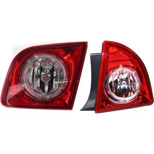 Tail Light Assembly Pair/Set for Chevrolet Malibu 2008-2012, Right Passenger and Left Driver, Inner and Outer, Replacement