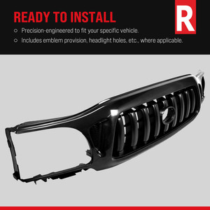 Pair/Set - Grille Insert Pair/Set for 2021-2023 Dodge Durango, Right Passenger and Left Driver, Lower, Black, Replacement