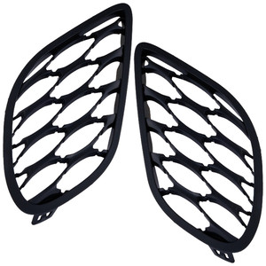 Front Fog Light Cover for 2019-2020 Charger, Textured Black with Hood Scoop, Right Passenger and Left Driver Replacement Pair/Set