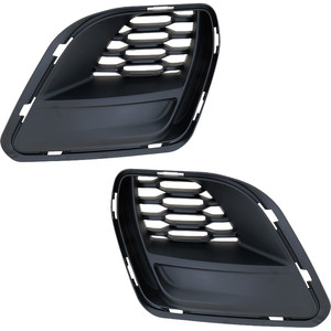 Fog Light Molding Replacement for Dodge Charger 2020-2023, Right Passenger and Left Driver, Textured Black with Hood Scoop, Wide Body Option Pair/Set