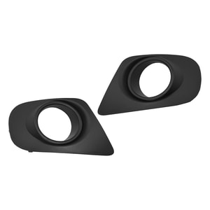 Front Fog Light Molding Pair/Set for 2011-2019 Dodge Journey, Right Passenger and Left Driver, Textured Black, with Fascia, Type 2 Replacement