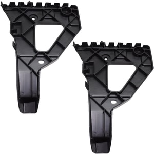 Front Bumper Bracket Pair/Set for Audi A6 Quattro 2005-2011, Right Passenger and Left Driver, Type 1 Plastic Guide, Replacement