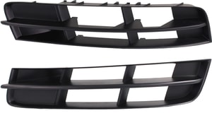Front Bumper Grille Pair/Set for Audi Q7 2010-2015, Outer without Side Line Package, Right Passenger and Left Driver, Replacement
