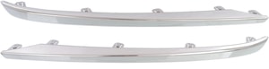 Front Bumper Molding Pair/Set for Acura TLX 2015-2017, Right Passenger and Left Driver, Outer, Chrome Replacement