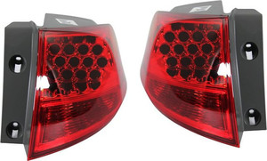 Tail Light Pair/Set for Acura MDX 2007-2009, Outer Lens and Housing, Right Passenger and Left Driver Side Replacement 
