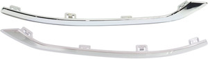 Rear Bumper Molding Pair/Set for Acura TLX 2015-2020, Chrome Strip, Includes Right Passenger and Left Driver Replacement Parts