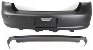 Front and Rear Bumper Cover Set for 2009-2011 Buick Lucerne, CXL/CXL Special Edition/Super Model, Primed (Ready to Paint), Replacement