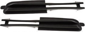 Fog Light Cover Pair/Set for BMW 3-Series 1999-2001, Right Passenger and Left Driver, Black Replacement - Fits 323i, 328i, 328ci, 330i, 330ci.