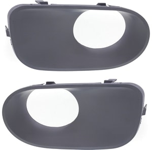 Front Fog Light Molding Pair/Set for BMW X5 2004-2006 Right Passenger and Left Driver, Primed (Ready to Paint) Replacement