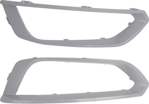 Front Fog Light Molding Pair/Set for BMW 2-Series 2014-2020, Textured Bezel Type, Right Passenger and Left Driver Side, Replacement - Fit Models: for 218i, 220i, 228i, M235i, M240i