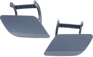 Headlight Washer Cover Pair/Set for BMW 7-Series 2013-2015, Right Passenger and Left Driver, Primed (Ready to Paint), without M Package, Replacement