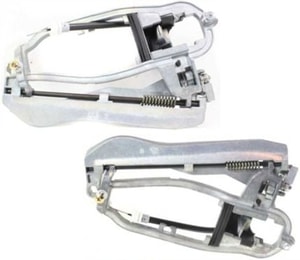 Rear Door Handle Pair/Set for BMW X5 2000-2006, Right Passenger and Left Driver, Outside, Carrier, with Base & Cable, Replacement