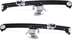 Power Rear Window Regulator Pair/Set for BMW X5 2000-2006, Right Passenger and Left Driver, Without Motor, Replacement