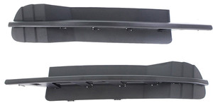 Front Fog Light Cover Replacement Pair/Set for Chevrolet Malibu 2010-2012, Right Passenger and Left Driver, Textured Black, Side Bumper Grille