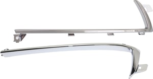 Grille Molding Pair/Set for 2014-2015 Chevrolet Camaro, Right Passenger and Left Driver Grille Extension, Chrome, Coupe (LT, LS, SS), Convertible (LT, SS with RS Package) Replacement