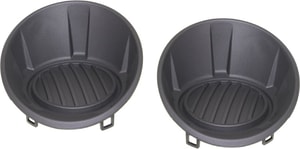 Pair/Set - Black Front Fog Light Cover for 2010-2013 Chevrolet Camaro Right Passenger and Left Driver Side Without Fog Light Hole Replacement
