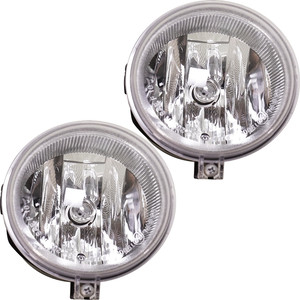 Front Fog Light Pair/Set for Chrysler Caliber (2010-2012), Challenger (2011-2014), Town and Country w/ Chrome Trim (2010-2011), Sebring Convertible/Sedan (2010) - Right Passenger and Left Driver Assembly - Replacement