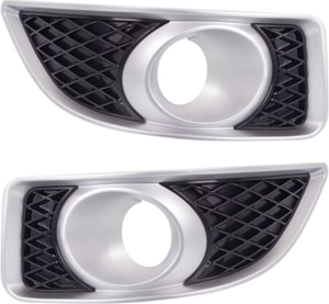 Front Fog Light Molding Pair/Set for 2006-2007 Chevrolet Malibu, Right Passenger and Left Driver, Textured Black, SS Model, Replacement