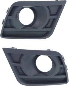 Front Fog Light Molding Pair/Set for 2014-2015 Chevrolet Camaro LT/SS Models, Textured Black with Tow Hooks, Right Passenger and Left Driver Side Replacement