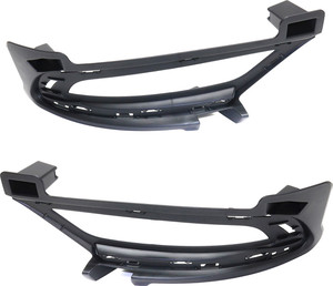 Front Fog Light Molding Pair/Set for 2015-2022 Chrysler 300, Right Passenger and Left Driver Sides, Textured Replacement