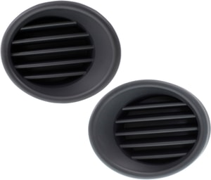 Front Fog Light Cover for Chevrolet Aveo5 2009-2011, Right Passenger and Left Driver, Black, without Fog Lights, Replacement Pair/Set