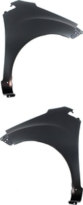 Front Fender Pair/Set for Spark 2013-2015, Right Passenger and Left Driver, Primed (Ready to Paint), Without Side Light Hole, With Rocker Molding Hole, Replacement