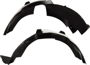 Front Fender Liner Pair/Set for Chevrolet Equinox 2014-2017, Right Passenger and Left Driver, Vacuum Form, without Headlight Access Hole, Replacement